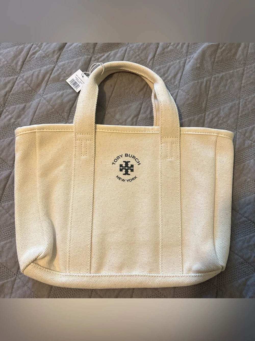Tory Burch Small Canvas Tote Bag Brand New - Picture 1 of 6